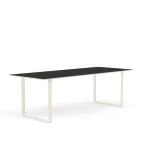 MUUTO stół 70/70 czarny nanolaminat / piaskowa podstawa 225x90cm