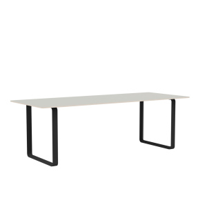 MUUTO stół 70/70 szary nanolaminat / czarna podstawa 225x90cm