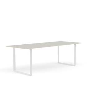 MUUTO stół 70/70 szary nanolaminat / biała podstawa 225x90cm