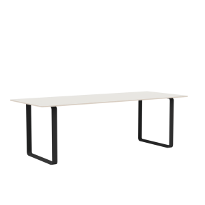 MUUTO stół 70/70 biały nanolaminat / czarna podstawa 225x90cm