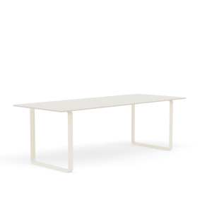 MUUTO stół 70/70 biały nanolaminat / piaskowa podstawa 225x90cm