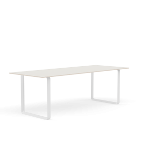 MUUTO stół 70/70 biały nanolaminat / biała podstawa 225x90cm