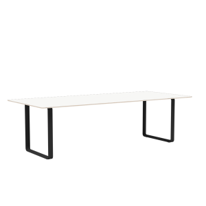 MUUTO stół 70/70 biały laminat / czarna podstawa 255x108cm