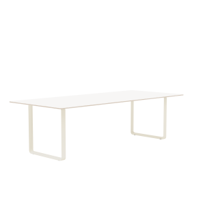 MUUTO stół 70/70 biały laminat / piaskowa podstawa 255x108cm