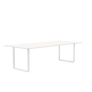 MUUTO stół 70/70 biały laminat / biała podstawa 255x108cm