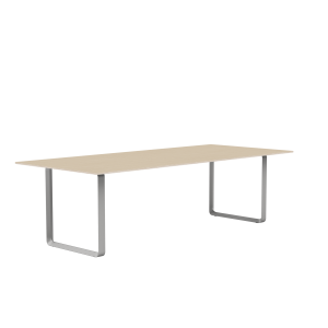 MUUTO stół 70/70 fornir dębowy / szara podstawa 255x108cm
