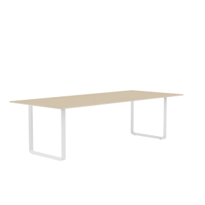 MUUTO stół 70/70 fornir dębowy / biała podstawa 255x108cm