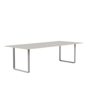 MUUTO stół 70/70 szare linoleum / szara podstawa 255x108cm