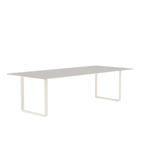 MUUTO stół 70/70 szare linoleum / piaskowa podstawa 255x108cm