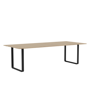 MUUTO stół 70/70 dąb naturalny / czarna podstawa 255x108cm