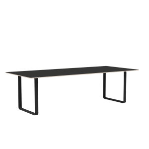 MUUTO stół 70/70 czarny nanolaminat / czarna podstawa 255x108cm