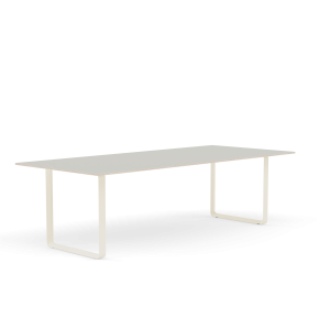 MUUTO stół 70/70 szary nanolaminat / piaskowa podstawa 255x108cm
