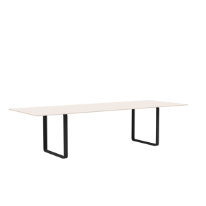 MUUTO stół 70/70 piaskowy laminat / czarna podstawa 295x108cm