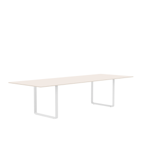 MUUTO stół 70/70 piaskowy laminat / biała podstawa 295x108cm