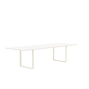 MUUTO stół 70/70 biały laminat / piaskowa podstawa 295x108cm