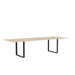 MUUTO stół 70/70 fornir dębowy / czarna podstawa 295x108cm