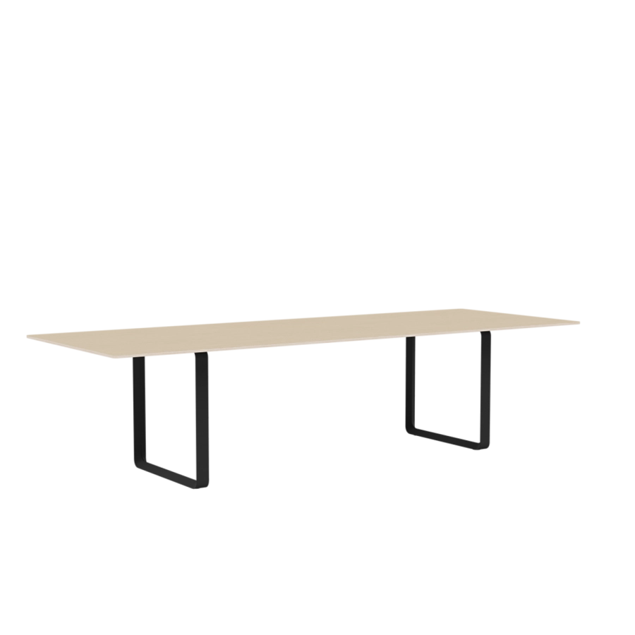 70_7070_70 TABLE _ 295 CM - 116Base Black,Table-top Finishes Lacquered Oak Veneer Oak Plywood Plywood_8.png