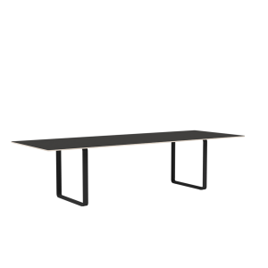 MUUTO stół 70/70 czarne linoleum / czarna podstawa 295x108cm