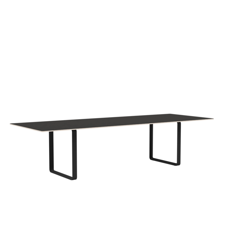 70_7070_70 TABLE _ 295 CM - 116Base Black,Table-top Finishes Linoleum Black Plywood Plywood_8.png