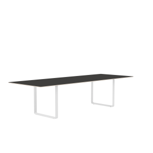 MUUTO stół 70/70 czarne linoleum / biała podstawa 295x108cm