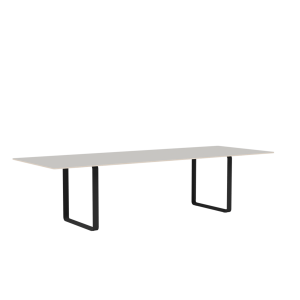 MUUTO stół 70/70 szare linoleum / czarna podstawa 295x108cm