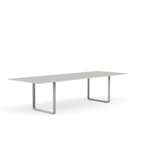 MUUTO stół 70/70 szare linoleum / szara podstawa 295x108cm