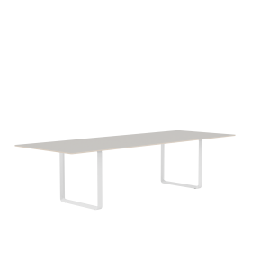 MUUTO stół 70/70 szare linoleum / biała podstawa 295x108cm