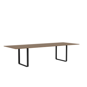 MUUTO stół 70/70 lity dąb dymiony / czarna podstawa 295x108cm