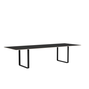 MUUTO stół 70/70 czarny nanolaminat / czarna podstawa 295x108cm