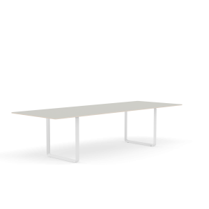 MUUTO stół 70/70 szary nanolaminat / biała podstawa 295x108cm