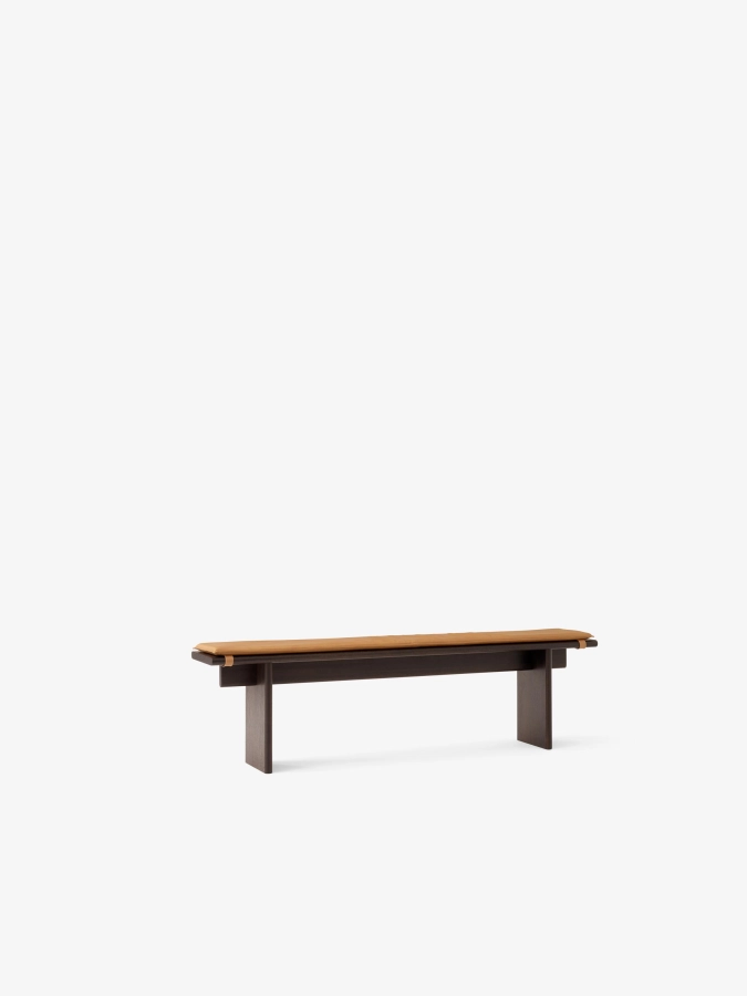 Ita Bench OS5_Veneer Dark Stained w. Dark Stained Oak Legs_Ita Seat Pad Bench OS5_Angled Front.jpg