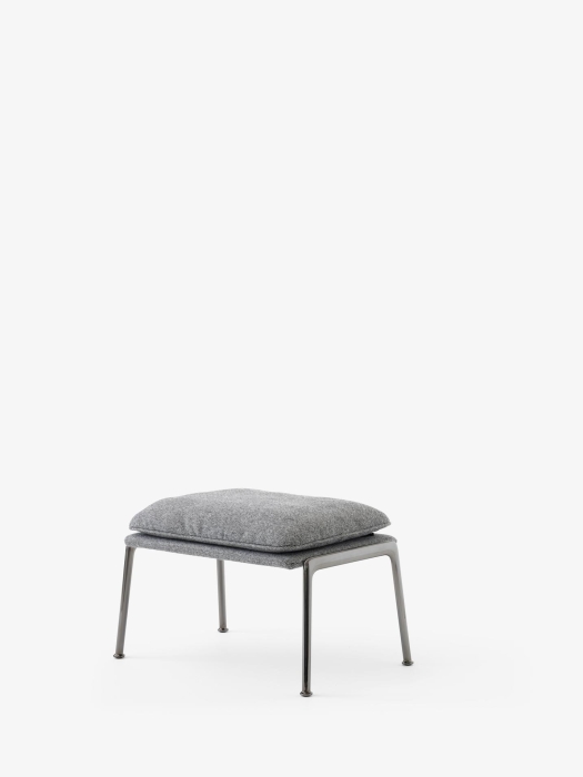 Muno Footstool LN20_Chrome Legs w. Hallingdal 0126_Angled Front.jpg
