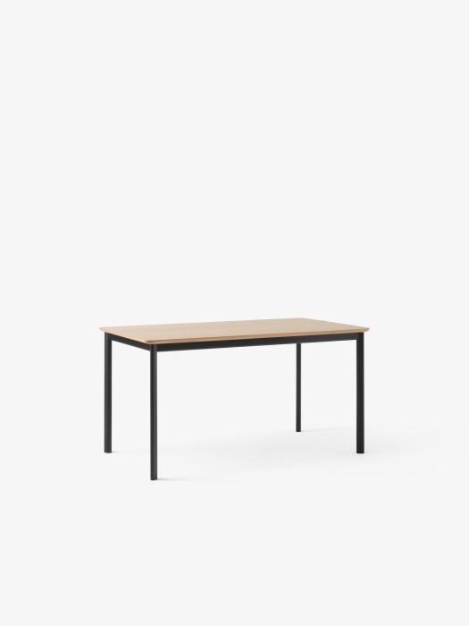 Drip Dining Table HW115_Veneer Clear Lacquered Oak w. Black Frame_Angled Front.jpg