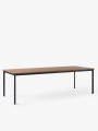 Drip Dining Table HW117_Veneer Lacquered Walnut w. Black Frame_Angled Front.jpg