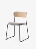 Pavilion Side Chair AV52_Black Sled Frame_Lacquered Oak w. Sisu 0165_Angled Front.jpg