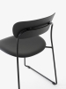 Pavilion Side Chair AV52_Black Sled Frame_Black Lacquered Oak w. Noble Leather Black_Detail.jpg