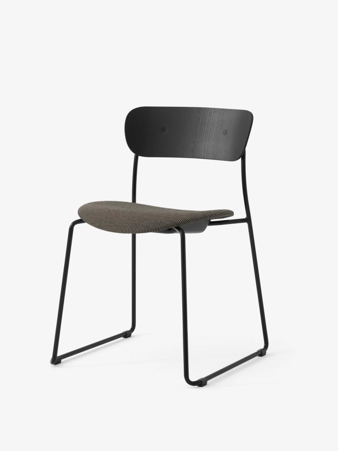 Pavilion Side Chair AV52_Black Sled Frame_Black Lacquered Oak_Fuse 0351_Angled Front.jpg