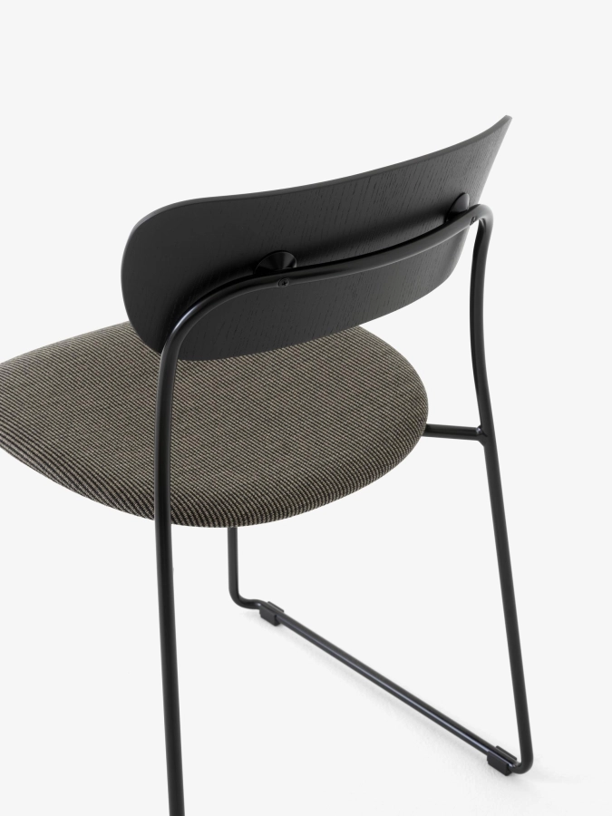 Pavilion Side Chair AV52_Black Sled Frame_Black Lacquered Oak_Fuse 0351_Detail.jpg