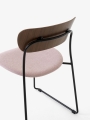 Pavilion Side Chair AV52_Black Sled Frame_Lacquered Walnut w. Ecriture 0640_Detail.jpg