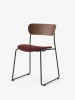 Pavilion Side Chair AV52_Black Sled Frame_Lacquered Walnut w. Fiord 0581_Angled Front.jpg