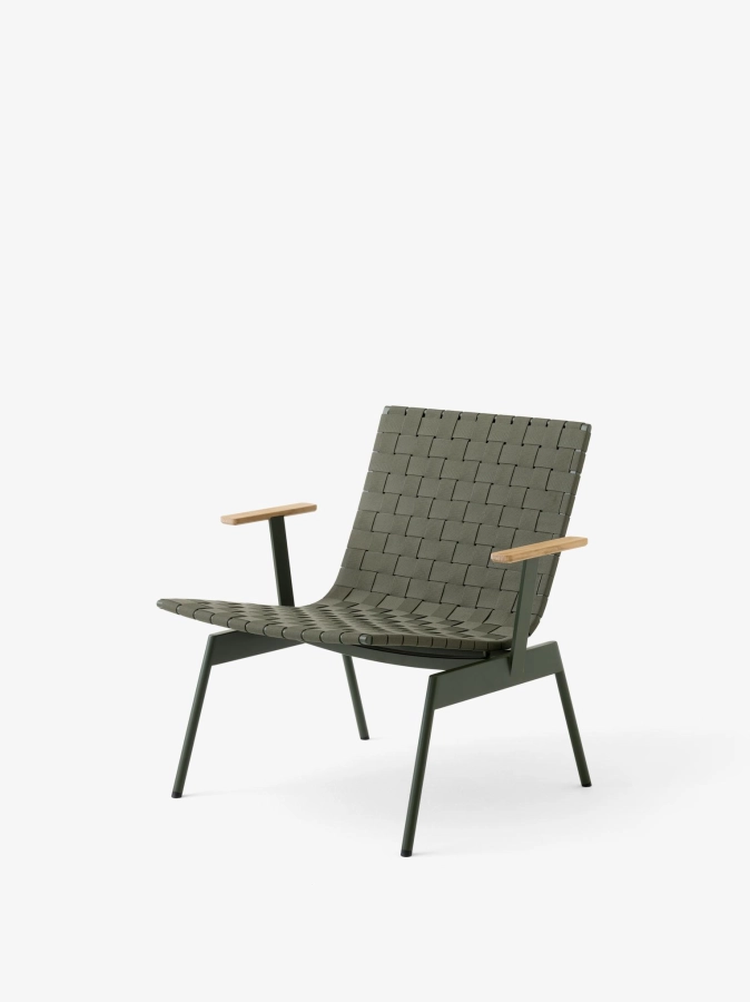 Ville Outdoor Lounge Chair AV45_Bronze Green_Angled Front.jpg