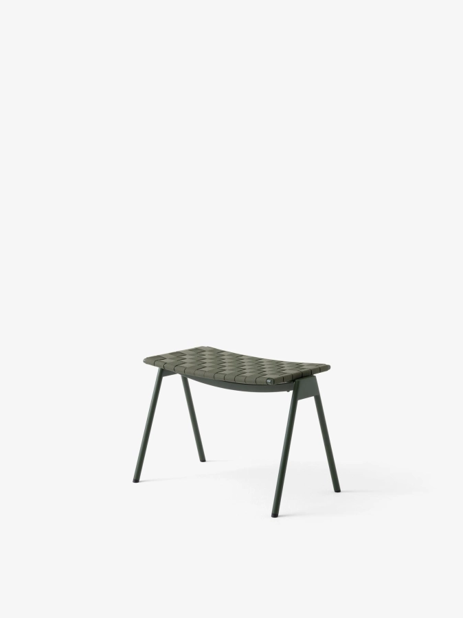 Ville Outdoor Footstool AV46_Bronze Green_Angled Front.jpg