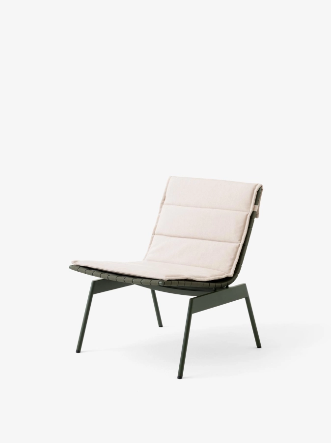 Ville Outdoor Lounge Chair AV44_Bronze Green_Ville Cushion AV44 & AV45_Heritage Papyrus_Angled Front.jpg