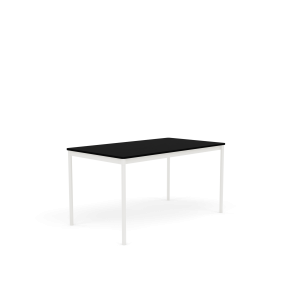 MUUTO stół BASE 140x80 czarny laminat / ABS / biała podstawa