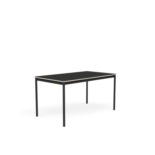 MUUTO stół BASE 140x80 czarny nanolaminat / sklejka / czarna podstawa