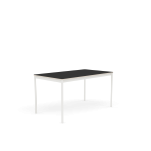 MUUTO stół BASE 140x80 czarny nanolaminat / sklejka / biała podstawa