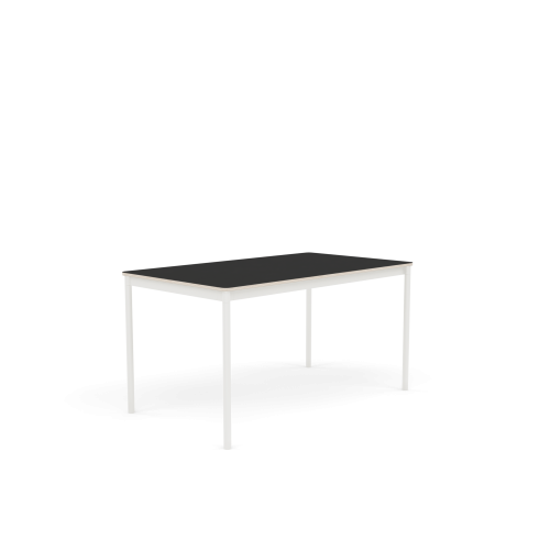 MUUTO stół BASE 140x80 czarny nanolaminat / sklejka / biała podstawa