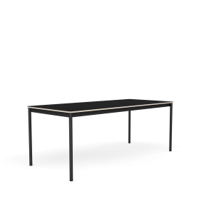 MUUTO stół BASE 190x85 czarny laminat / sklejka / czarna podstawa