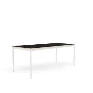 MUUTO stół BASE 190x85 czarny laminat / sklejka / biała podstawa