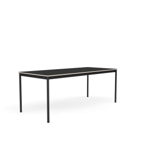 MUUTO stół BASE 190x85 czarny nanolaminat / sklejka / czarna podstawa